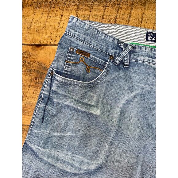Mens LR Geans Blue Denim Lightweight Cotton Shorts Pockets Size 38 - Picture 4 of 9